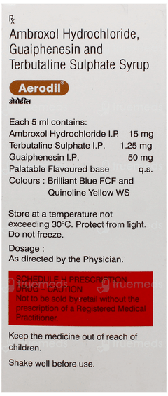 Aerodil Mixed Fruit Flavour Sugar Free Syrup 100Ml Aerodil Mixed Fruit Flavour Sugar Free Syrup 100Ml